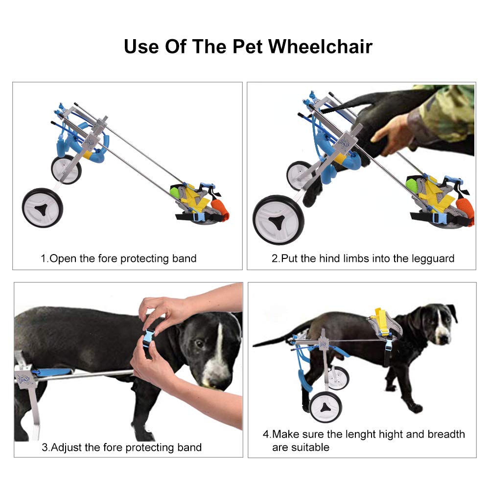 HiHydro 6 Types Cart Pet Wheelchair for Handicapped Hind Legs