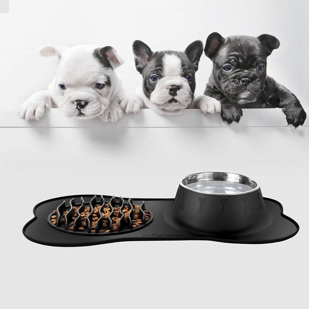 FLYINGCOLORS Pet Bowls Stainless Steel Dog Bowl Slow Feeder