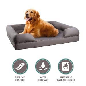 Petlo Orthopedic Pet Sofa Bed Dog Memory Foam Mattress Comfortable Couch for Pets with Removable Washable Cover